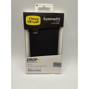 OtterBox Symmetry Series MagSafe Cactus Leather Case for iPhone 16 Plus Black